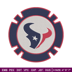houston texans poker chip ball embroidery design, texans embroidery, nfl embroidery, sport embroidery, embroidery design