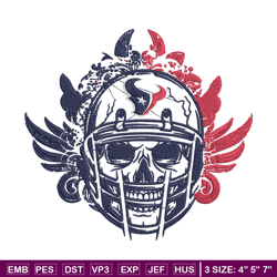 houston texans skull helmet embroidery design, texans embroidery, nfl embroidery, sport embroidery, embroidery design. (
