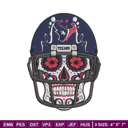 houston texans skull helmet embroidery design, texans embroidery, nfl embroidery, sport embroidery, embroidery design.