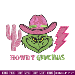 howdy grinch embroidery design, grinch embroidery, chrismas design,embroidery shirt, embroidery file, digital download