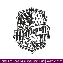 hufflepuff embroidery design, logo embroidery, embroidery file, logo shirt, embroidery design, digital download.