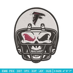 atlanta falcons skull helmet embroidery design, falcons embroidery, nfl embroidery, sport embroidery, embroidery design.