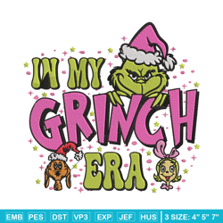 in my grinch embroidery design, grinch embroidery, embroidery file, chrismas embroidery, anime shirt, digital download