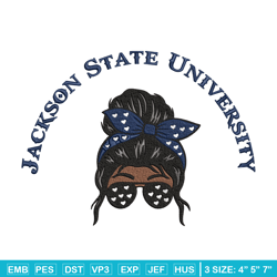 jackson state girl embroidery design, ncaa embroidery, embroidery design, logo sport embroidery, sport embroidery