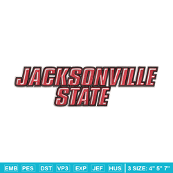 jacksonville state logo embroidery design, ncaa embroidery, embroidery design,logo sport embroidery,sport embroidery