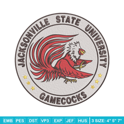 jacksonville state logo embroidery design,ncaa embroidery, sport embroidery,logo sport embroidery,embroidery design