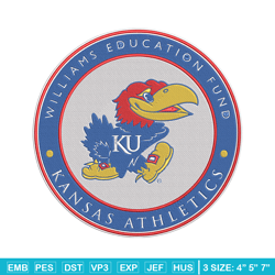 jayhawk kansas logo embroidery design, ncaa embroidery,sport embroidery,logo sport embroidery,embroidery design.