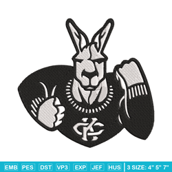 kansas city mascot embroidery design, ncaa embroidery, sport embroidery, logo sport embroidery, embroidery design