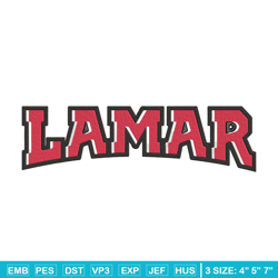 lamar university logo embroidery design, ncaa embroidery, embroidery design,logo sport embroidery,sport embroidery