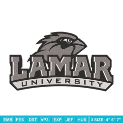 lamar university logo embroidery design, ncaa embroidery,sport embroidery,logo sport embroidery,embroidery design.