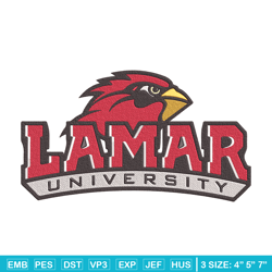 lamar university logo embroidery design, sport embroidery, logo sport embroidery, embroidery design,ncaa embroidery