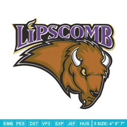 lipscomb bisons logo embroidery design,ncaa embroidery, embroidery design, logo sport embroidery, sport embroidery.