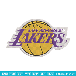 los angeles lakers logo embroidery design, nba embroidery, sport embroidery, embroidery design, logo sport embroidery.