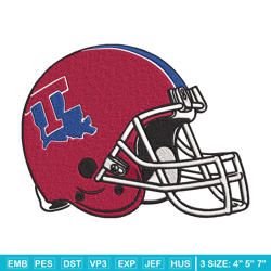 louisiana tech helmet embroidery design, ncaa embroidery, embroidery design, logo sport embroidery, sport embroidery.