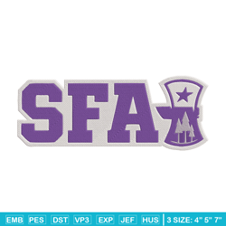 stephen f austin logo embroidery design, ncaa embroidery,sport embroidery,logo sport embroidery,embroidery design