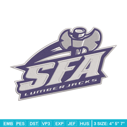 stephen f. austin logo embroidery design, ncaa embroidery, sport embroidery, embroidery design, logo sport embroidery