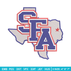 stephen f. austin logo embroidery design,ncaa embroidery,embroidery design, logo sport embroidery, sport embroidery