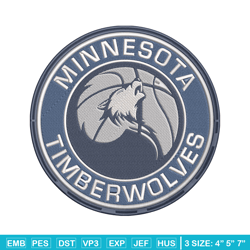 timberwolves logo embroidery design, nba embroidery, sport embroidery, embroidery design, logo sport embroidery.