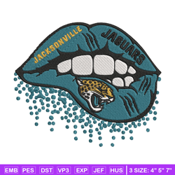 jacksonville jaguars dripping lips embroidery design, jacksonville jaguars embroidery, nfl embroidery, sport embroidery.