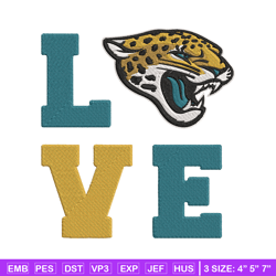 jacksonville jaguars love embroidery design, jacksonville jaguars embroidery, nfl embroidery, logo sport embroidery.