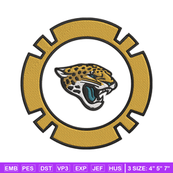 jacksonville jaguars poker chip ball embroidery design, jaguars embroidery, nfl embroidery, logo sport embroidery.