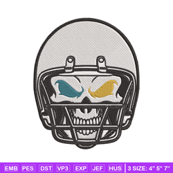 jacksonville jaguars skull helmet embroidery design, jacksonville jaguars embroidery, nfl embroidery, sport embroidery