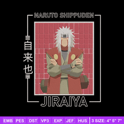 jiraiya embroidery design, naruto embroidery, embroidery file, anime embroidery, anime shirt, digital download