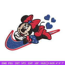 nike x minnie embroidery design, mickey embroidery, nike embroidery, embroidery file, logo shirt, digital download