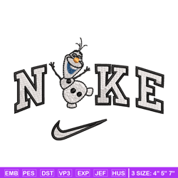 nike x olaf embroidery design, disney embroidery, nike design, embroidery shirt, embroidery file, digital download