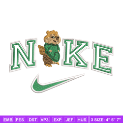 nike x squirrel embroidery design, squirrel embroidery, nike design, embroidery shirt, embroidery file,digital download