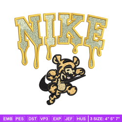 nike x tigger embroidery design, pooh embroidery, nike design, embroidery shirt, embroidery file, digital download