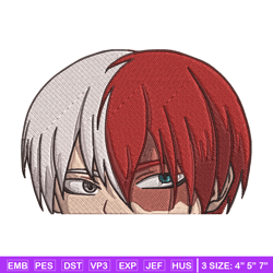 shouto peeker embroidery design, mha embroidery, embroidery file, anime embroidery,anime shirt, digital download