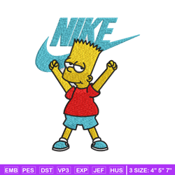 simpson nike embroidery design, simpson cartoon embroidery, nike design, embroidery file, cartoon logo. instant download