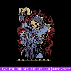 skeletor embroidery design, he man embroidery, embroidery file, anime embroidery, anime shirt, digital download