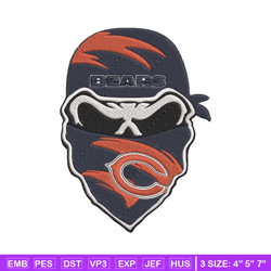 skull chicago bears embroidery design, chicago bears embroidery, nfl embroidery, sport embroidery, embroidery design.