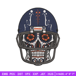 skull helmet cincinnati bengals embroidery design, cincinnati bengals embroidery, nfl embroidery, logo sport embroidery.