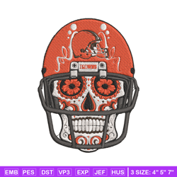 skull helmet cleveland browns embroidery design, browns embroidery, nfl embroidery, sport embroidery, embroidery design.