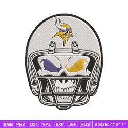 skull helmet minnesota vikings embroidery design, minnesota vikings embroidery, nfl embroidery, logo sport embroidery.