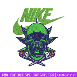 skull horror nike embroidery design, skull horror embroidery, nike design, embroidery file, logo shirt, instant download