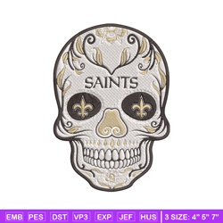 skull new orleans saints embroidery design, saints embroidery, nfl embroidery, sport embroidery, embroidery design.