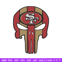 skull san francisco 49ers embroidery design, 49ers embroidery, nfl embroidery, sport embroidery, embroidery design.