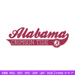 alabama crimson logo embroidery design,ncaa embroidery,sport embroidery, logo sport embroidery, embroidery design.