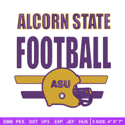 alcorn state logo embroidery design,ncaa embroidery,sport embroidery,logo sport embroidery,embroidery design