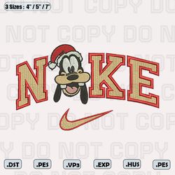 nike goofy santa hat embroidery designs, goofy embroidery designs, digital download