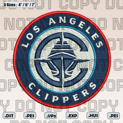 logo los angeles clippers embroidery designs file , nba teams embroidery designs, digital download