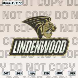ncaa logo embroidery designs ,lindenwood lions logos embroidery design,machine embroidery pattern