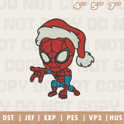 spider man santa christmas embroidery machine design, christmas embroidery design, instant download