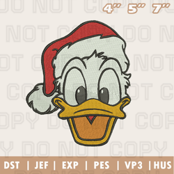 donald duck embroidery machine design, christmas embroidery design, instant download