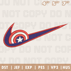 nike x captain america embroidery machine design, marvel embroidery design, instant download