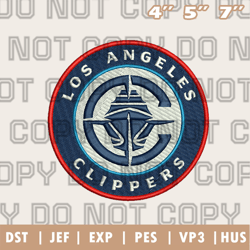 logo los angeles clippers embroidery design, nba teams embroidery design, instant download